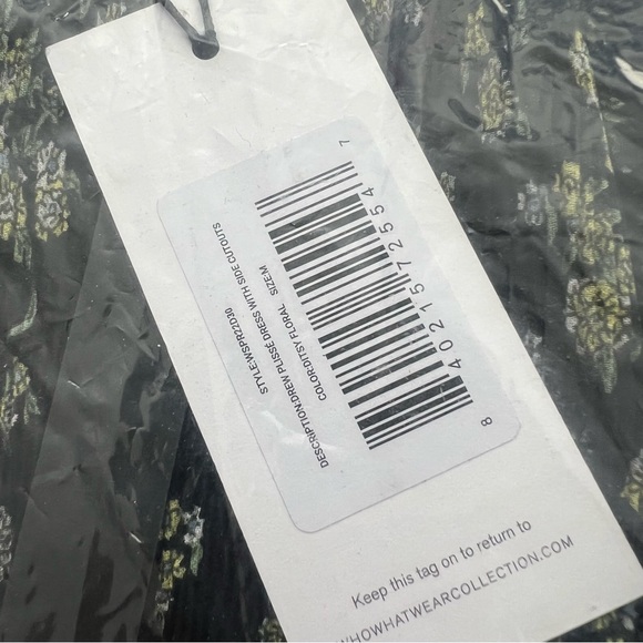 NWT Who What Wear Plisse Collection Drew Cutout Twist Midi Dress Daisy Floral Me - Picture 6 of 7